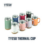 Tyeso Thermal Cup With Handle Grip 530ml/710ml Insulated Flask Vacuum Tumbler Business Office Water Cup Coffee Mug 保温杯子 hanya RM30.90 di Shopee