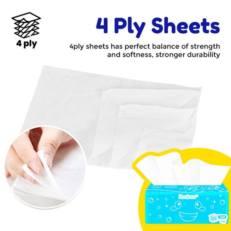 VIRAL Realeos 4ply Bamboo Tissue Paper Virgin Pulp Soft Facial Tisu 75pulls*4ply=300pcs 210pcs 面纸抽纸 hanya RM0.67 di Shopee