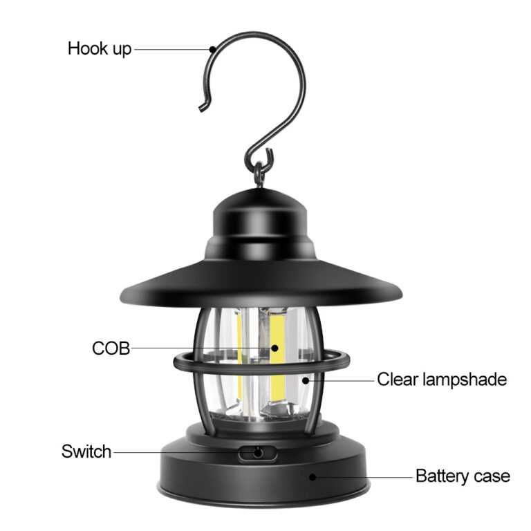 Vintage Camping Lantern Lamp Outdoor Mountaineering Camping Portable Lighting Lantern Battery-powered LED Hanging Tent Light hanya RM14.29 di Shopee