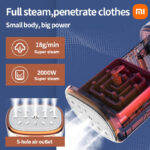 Xiaomi Mijia steam iron 2000W Handheld Mini Foldable Portable iron steamer household travel steamer iron seterika baju燙鬥 hanya RM69.00 di Shopee