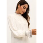 Zalia - Blouson Sleeve Flare Top hanya RM126.40 di Shopee