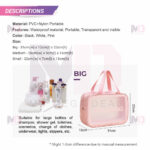 《Mega Deal》Waterproof TPU Cosmetic Bag Makeup bag Transparent Storage Bath Bag Hand Printed Portable Wash Bag hanya RM3.20 di Shopee