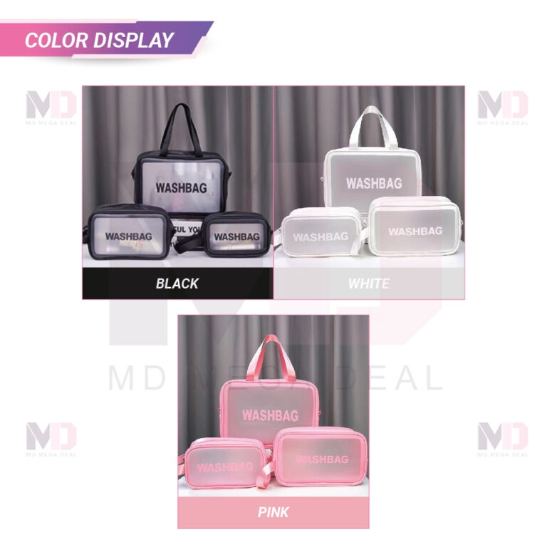 《Mega Deal》Waterproof TPU Cosmetic Bag Makeup bag Transparent Storage Bath Bag Hand Printed Portable Wash Bag hanya RM3.20 di Shopee