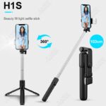 【Ready Stock】Wireless Bluetooth Selfie Stick Phone Holder Live Phone Stand Remote Control Self-timer Rod with Fill Light Tripod Monopod 360° Rotation Portable Extendable Selfie Stick hanya RM10.89 di Shopee